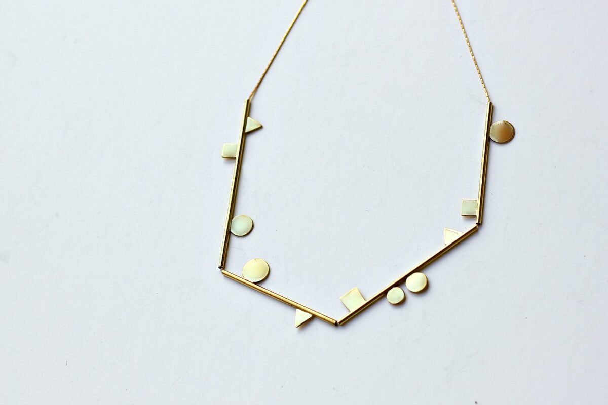 Collier géométrie - Défi 30 jours / 30 bijoux à suivre sur www.apprendre-la-bijouterie.com