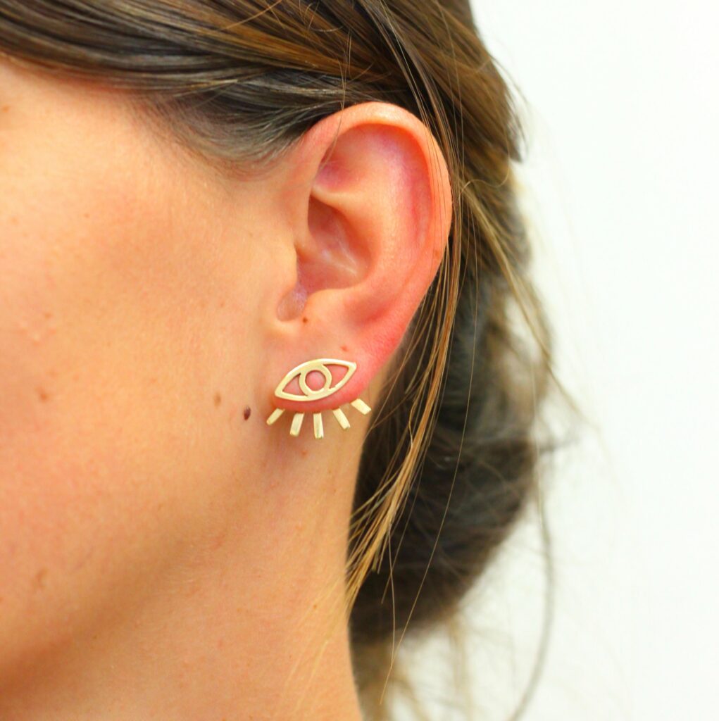 Boucles Earjacket Clin d'Oeil - Ces boucles originales sont à retrouver sur www.apprendre-la-bijouterie.com