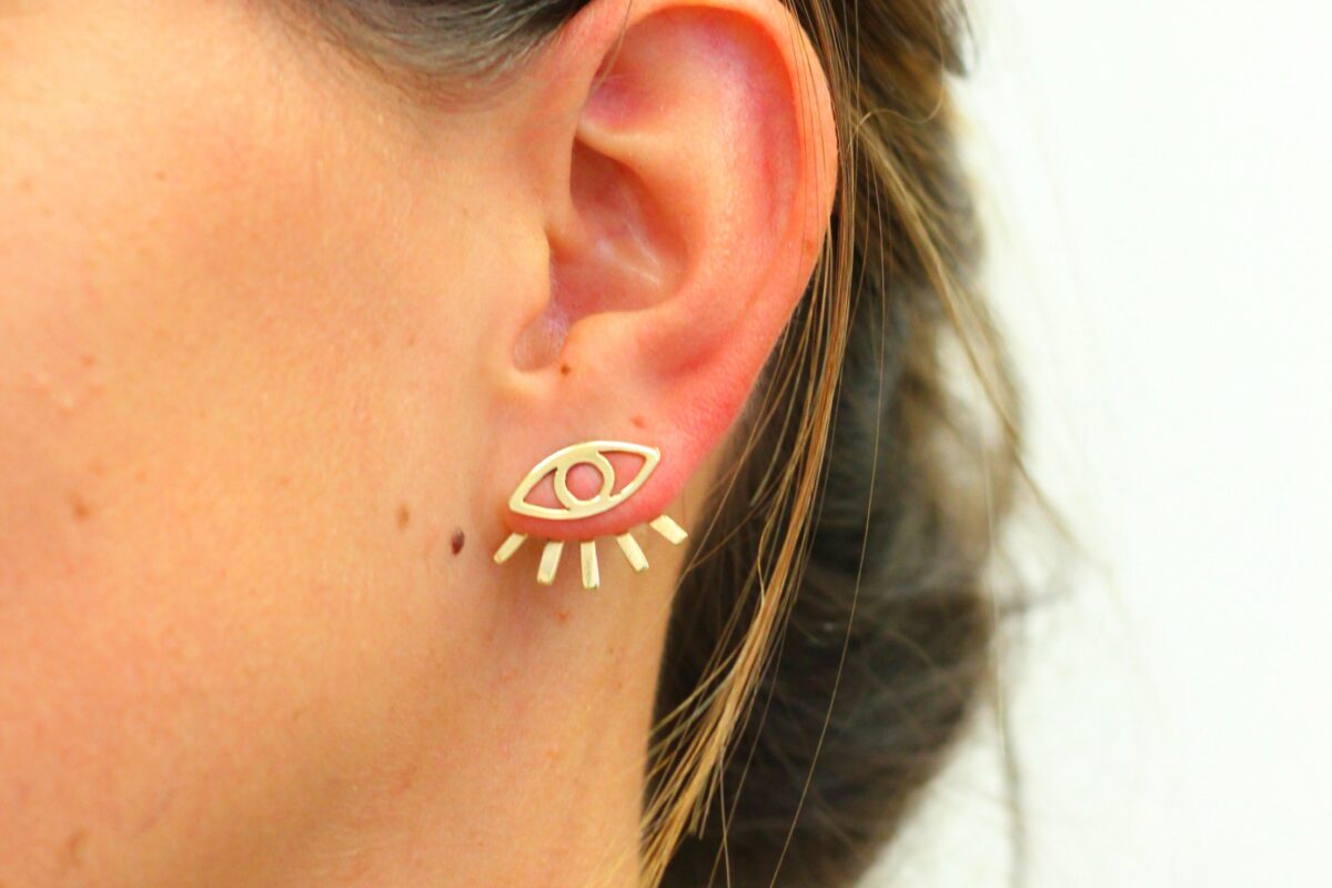 Boucles Earjacket Clin d'Oeil - Ces boucles originales sont à retrouver sur www.apprendre-la-bijouterie.com