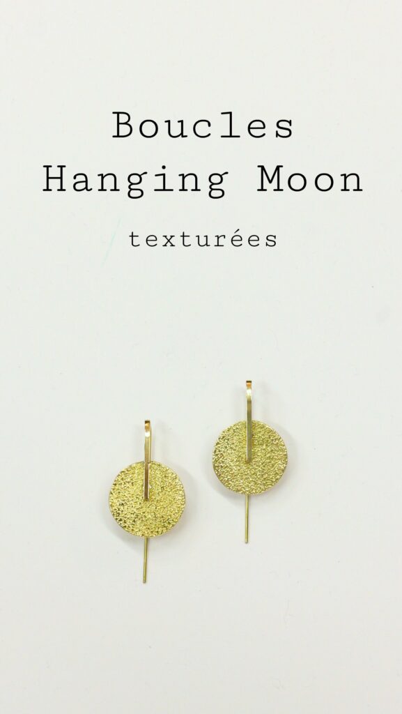 Boucles texturées Hanging Moon - découvrez les étapes de leur réalisation sur www.apprendre-la-bijouterie.com
