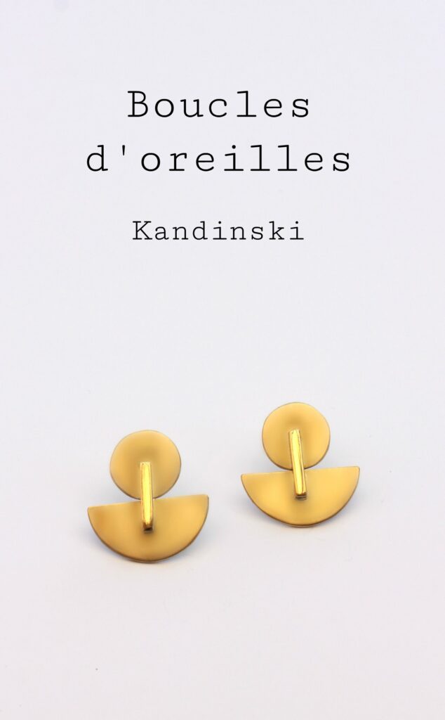 Boucles d'oreilles façon "Kandinski" - Retrouvez les étapes de la réalisation de ces boucles sur www.apprendre-la-bijouterie.com