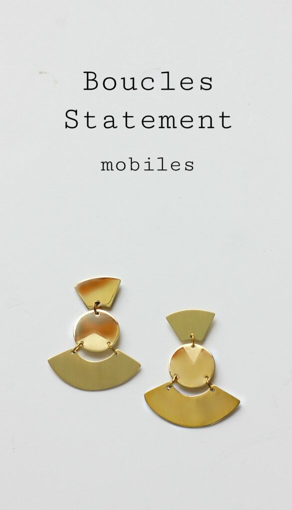 Boucles Statement - Découvrez pas à pas la fabrication de ces boucles aux formes géométriques sur www.apprendre-la-bijouterie.com