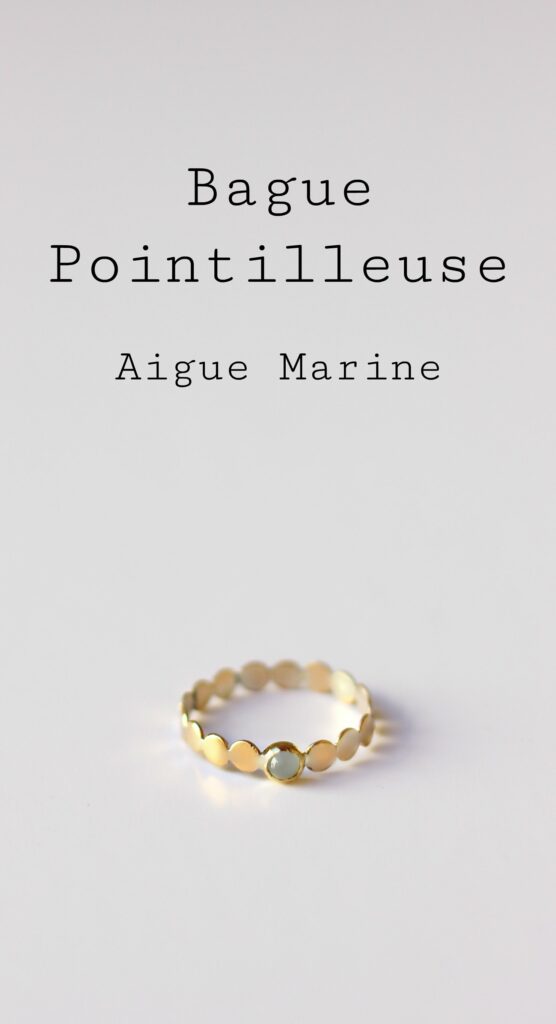 Bague Pointilleuse serti Aigue Marine - Découvrez les étapes de sa fabrication sur www.apprendre-la-bijouterie.com